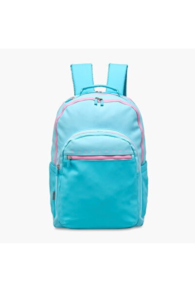 Monocrom حقيبة ظهر مونوكرومو بطباعة شعار مع سحاب إغلاق وحجرة للكمبيوتر المحمول - 45 × 32 × 18 سم