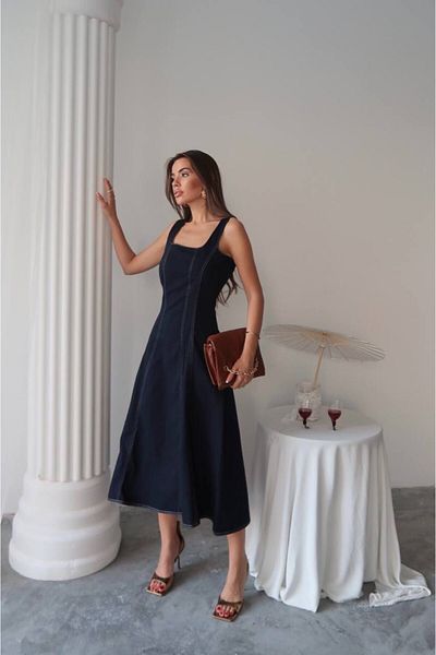 ELİSA Double Stitched Gabardine Dress