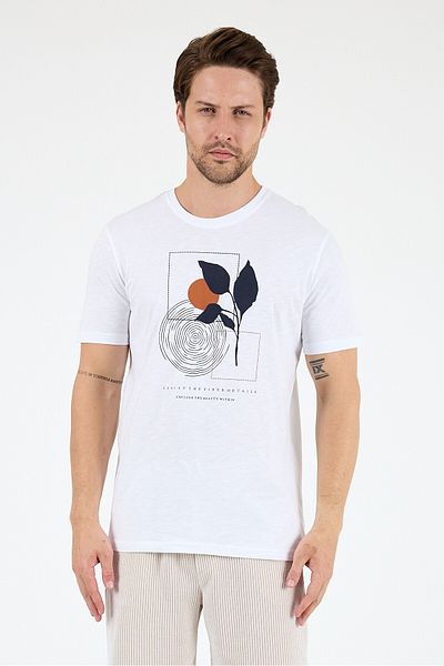 Rodi Men's Crew Neck Printed T-Shirt – 100% Cotton – Comfortable and Stylish Short Sleeve Men's T-Shirt 0009