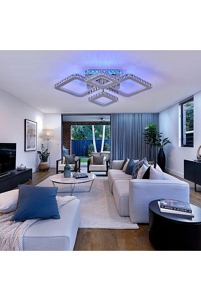 Sueva Digital Smart Led Chandelier With 2.4g Wifi Remote Control, Light/cold/warm/neutral, Intensity