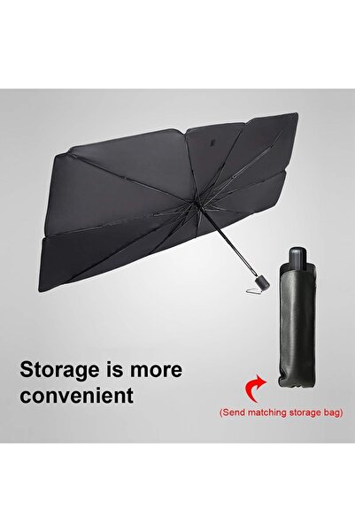 PixelsFurniture مظلة للزجاج الأمامي للسيارة قابلة للطي لجميع المركبات بشنطة