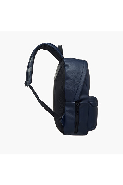 MUST MUST Textured Backpack with Adjustable Shoulder Straps and Zip Closure - 32x17x42 cms