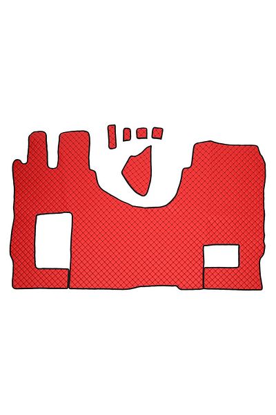 Umbrella TRUCK UMBRELLA ECO-LEATHER MATS SET FOR MERCEDES ACTROS MP4 1845 EURO 6. RED