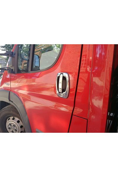 CED AUTO TRADE Chrome door handle trim set compatible with FIAT DUCATO 2006->, with frames included