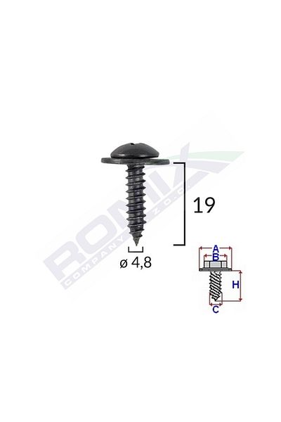 ROMİX Hood Clip For Honda Set of 10 Pieces