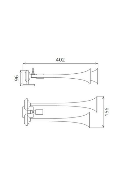 Seger CLAXON ROSU CAMION CU DOUA GOARNE 24V 1A