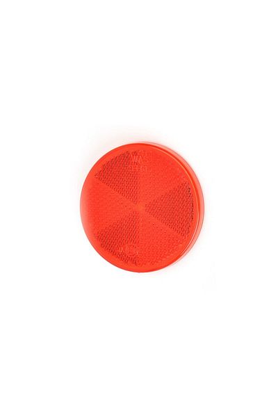 WAS Round Reflector With Adhesive, 842 Fi-61, Red Was