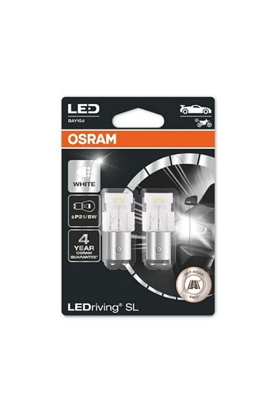 Osram SET 2 BECURI AUXILIARE CU LED 12V (P21/5W) WHITE 6000K BLI OSRAM