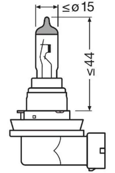 Osram Bec laser cu întrerupător de noapte BEC 12V H8 35 W NextGen +150% OSRAM