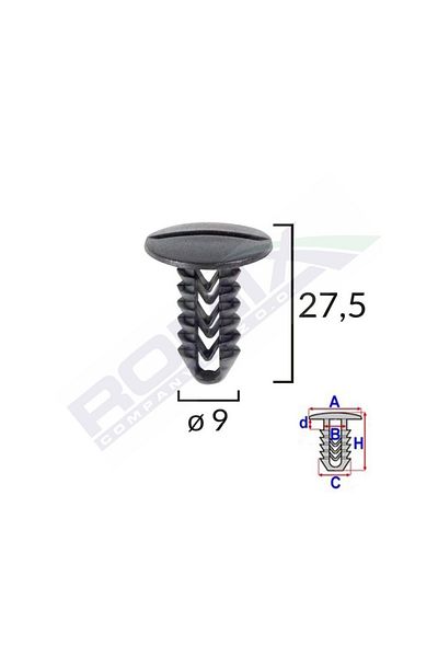 ROMİX Upholstery Clips For Fiat Set 25 Pieces