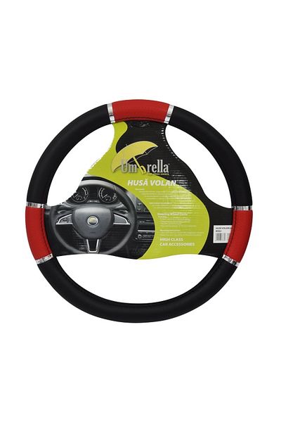 Umbrella Luxury Red Steering Wheel Cover 37-39 Cm