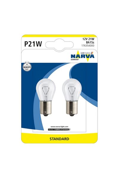 Narva Set 2 Becuri P21W 12V Ba15S Blister Narva