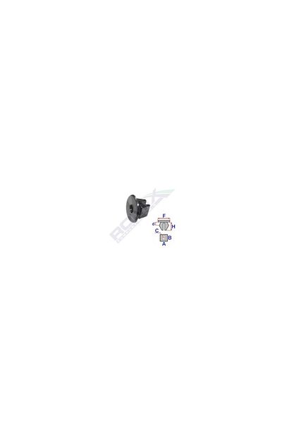 ROMİX Wheel Element Fixing Clip For Hyundai, Kia Black Set of 10 Pieces