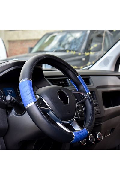 Umbrella Luxury Steering Wheel Cover Blue 37-39 Cm