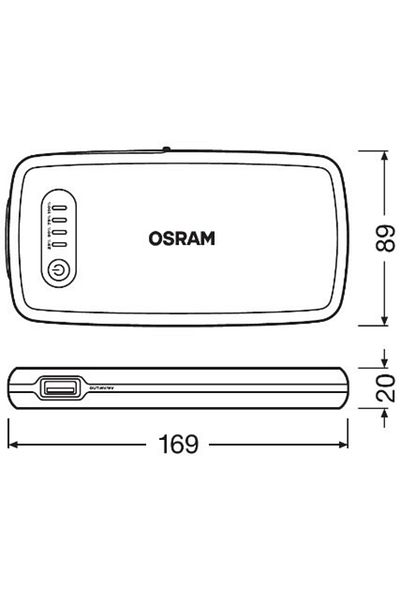 Osram JUMP STARTER / ACUMULATOR EXTERN PORNIRE AUTO 12V 6000mAh OSRAM BATTERY START 200