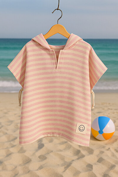 enes baby organik çift kat müslin deniz havuz pançosu