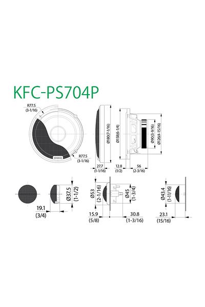 Kenwood KFC-PS504P DIFUZOARE COMPONENTE KENWOOD DE 13CM, 45W RMS