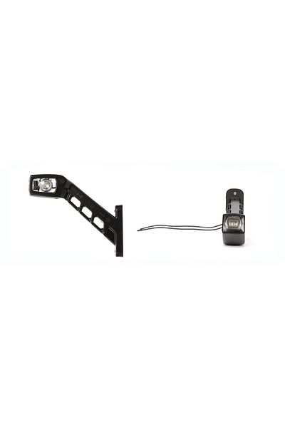 WAS LED SIDE LIGHT WITH ARM 238L W48, 12V-24V, WHITE / RED / ORANGE POSITION LEFT WAS