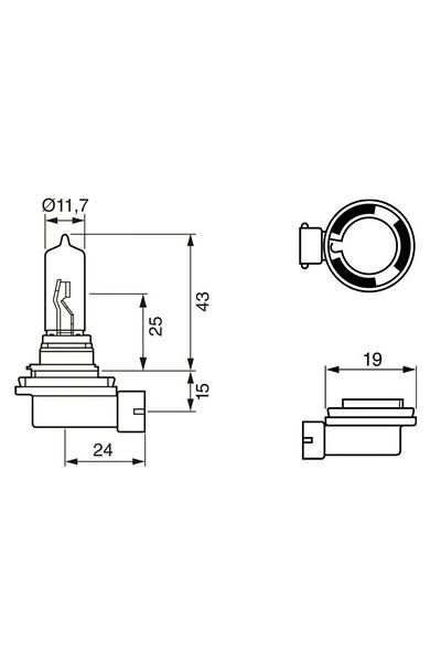 Bosch Bec 12V H9 65W Pure Light Bosch
