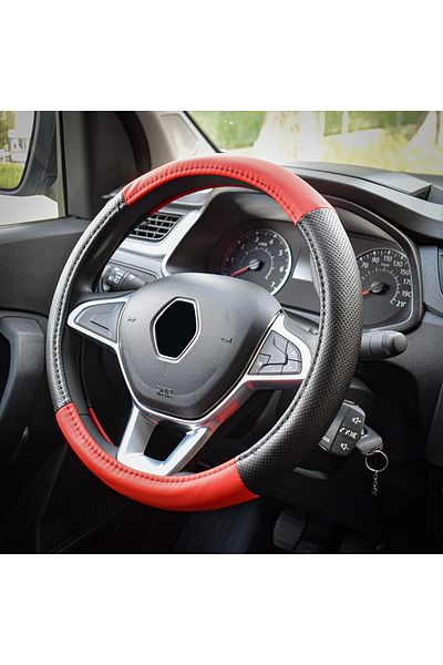 Umbrella Red and Black Steering Wheel Cover 37-39 Cm