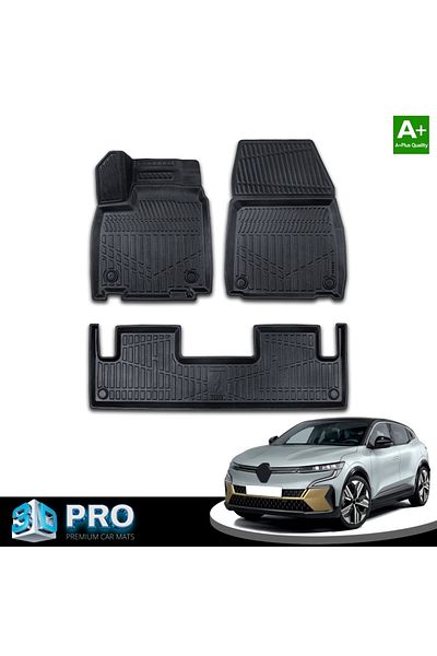 CED AUTO TRADE Set of rubber car mats Renault Megane E-Tech 2022->, 3D tray shape