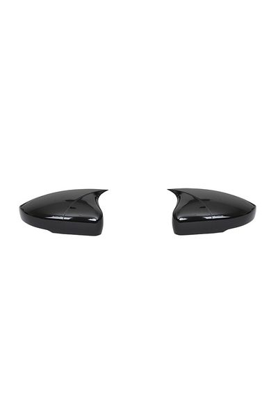 CED AUTO TRADE Capace oglinda compatibile cu VW POLO 2009-2017 Negru lucios Batman Style
