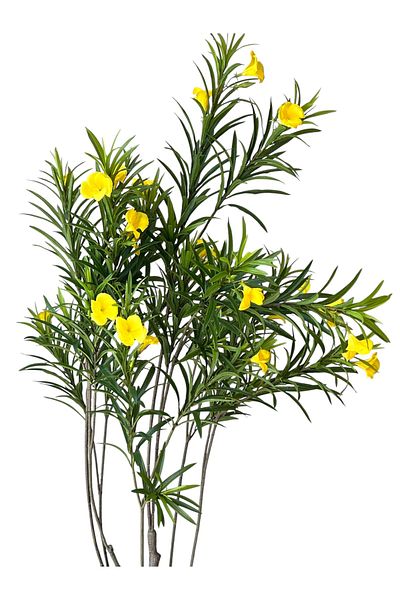 Generic Artificial yellow roly-poly tree with a real texture, height 1.85 m, width of the stand 29.5 cm