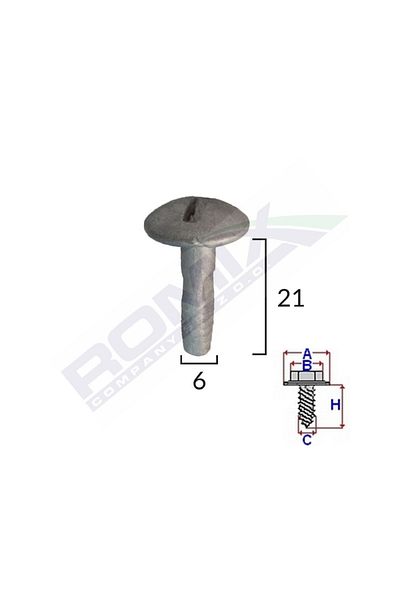 ROMİX Engine Cover Screw For Citroen/Peugeot 6X21Mm - Metal Set of 5 Pieces