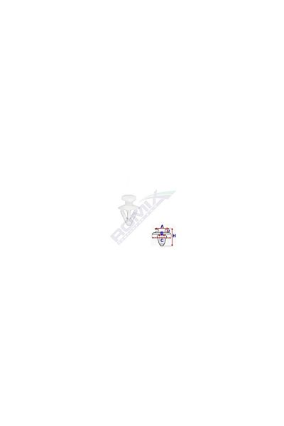 ROMİX Clips Fixare Pentru Opel 7.3X12.4Mm Alb Set 10Buc