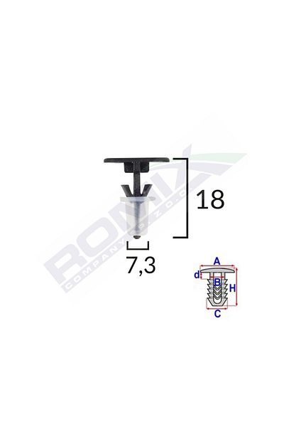 ROMİX UPHOLSTERY CLIPS FOR SHARAN/ALHAMBRA SET OF 10 PCS
