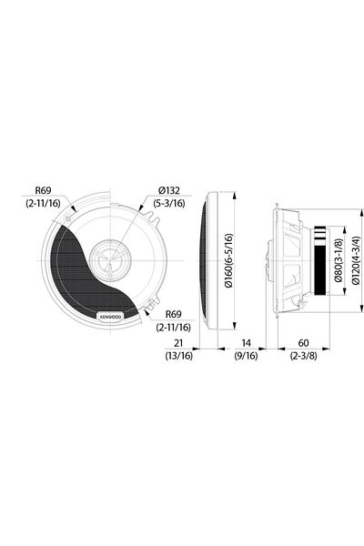 Kenwood KFC-X134 KENWOOD 13CM COAXIAL SPEAKERS, 40W RMS