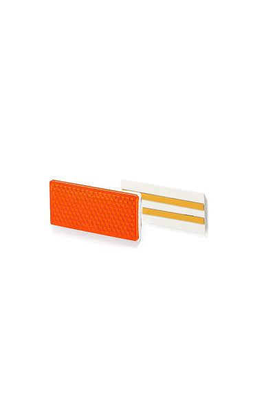 WAS Rectangular Reflector With Adhesive, 50P Up-105X48, Orange Was