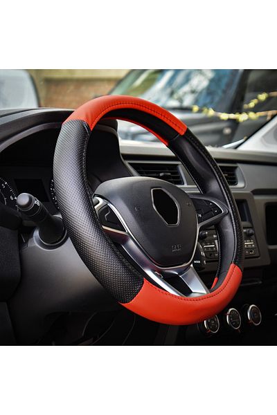 Umbrella Red and Black Steering Wheel Cover 37-39 Cm
