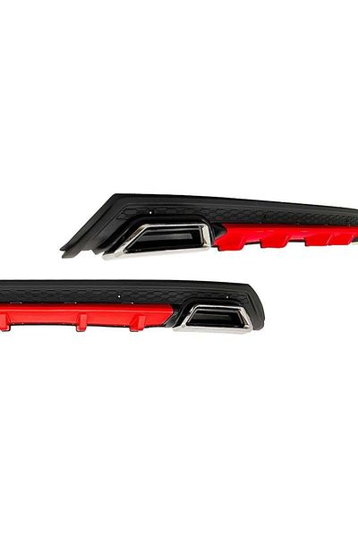 CED AUTO TRADE Difuzor bara spate universal , ELITE PLUS B Design, negru mat cu rosu