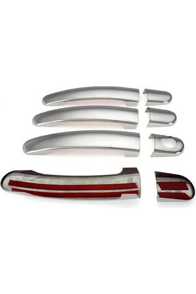 CED AUTO TRADE Chrome door handle ornament set compatible with VW BORA 1998-2005, VW POLO 2001-2009