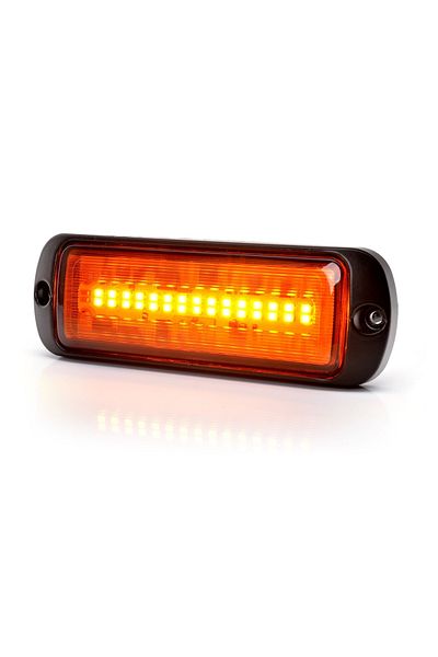 WAS PROIECTOR STROBOSCOPIC LED PORTOCALIU 1469 W218 CU MONTARE IN GRILA, 2 FAZE FLASH, 12V-24V, 21W WAS