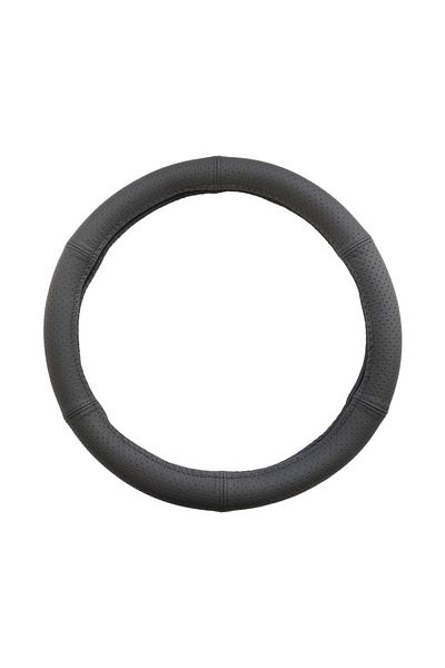 Umbrella STEERING WHEEL COVER, NATURAL LEATHER, PERFORATED, BLACK, 37-39 CM