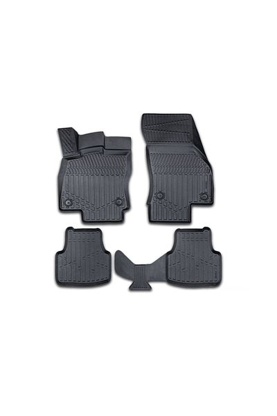 CED AUTO TRADE Set of rubber car mats SKoda Karoq 2017->, 3D tray shape