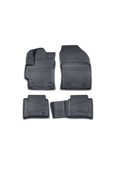 CED AUTO TRADE Set of rubber car mats Toyota Corolla 2019->, 3D tray shape