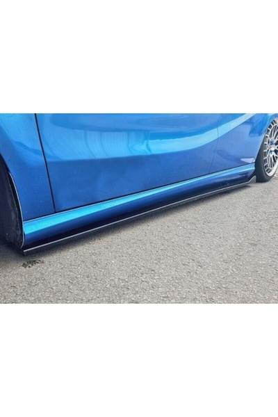 CED AUTO TRADE Prelungire praguri laterale negru lucios, 195 cm