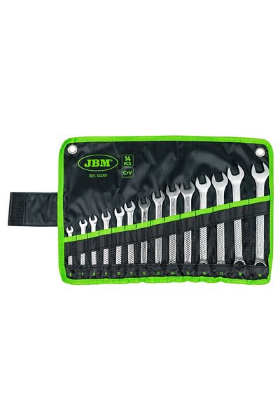 JBM SET OF 14 COMBINATION WRENCHES - CHROME FINISH JBM