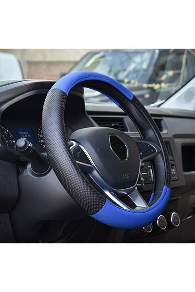 Umbrella Blue and Black Steering Wheel Cover 37-39 Cm