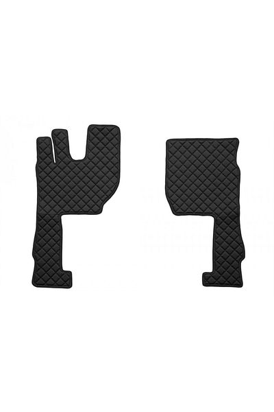 CED AUTO TRADE Truck mat set, eco-leather compatible with VOLVO FH4 FH5 2013-> Black, AUTOMATIC