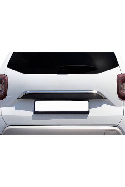 CED AUTO TRADE Stainless steel ornament for license plate compatible with Dacia Duster 2018->
