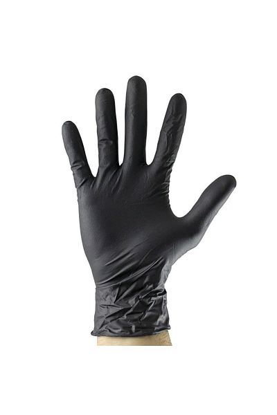 JBM Black Disposable Nitrile Gloves 5Mil Size XL - Set of 100 Jbm