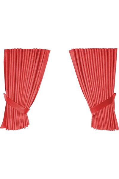 CED AUTO TRADE Set of 4 curtains for truck, universal compatible Iveco, red color, synthetic material