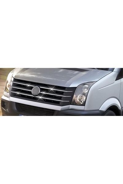 CED AUTO TRADE Set 5 ornamente inox grila centrala VW CRAFTER 2014 -2017