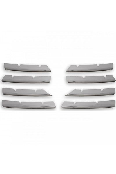 CED AUTO TRADE Set of 8 stainless steel ornaments compatible with the VW Passat B6 grille 2005-2010