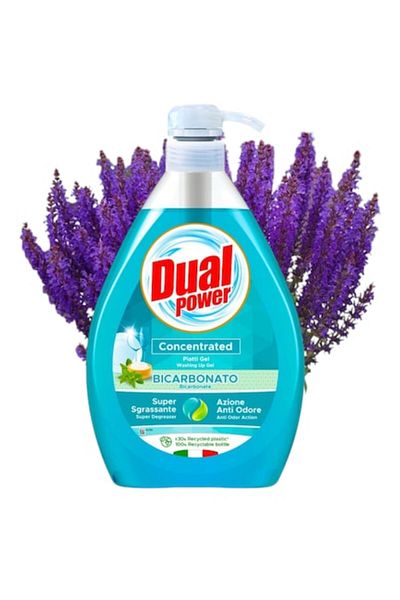 DUAL Detergent de vase Dual Power, 1000 ml, cu extract de salvie, formulă de gel