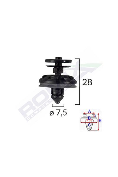 ROMİX Clips Tapiterie Pentru Audi Q7/Vw Caddy Set 5 Buc